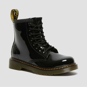 Girls Dr. Martens Junior 1460 Patent Leather Lace Up Boots